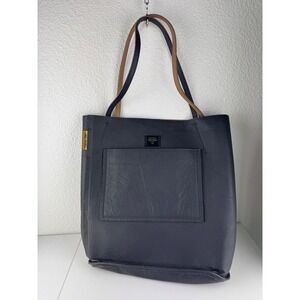 Lance Pierres Torres 01 Genuine Leather Reversible Tote Bag Black Luxury